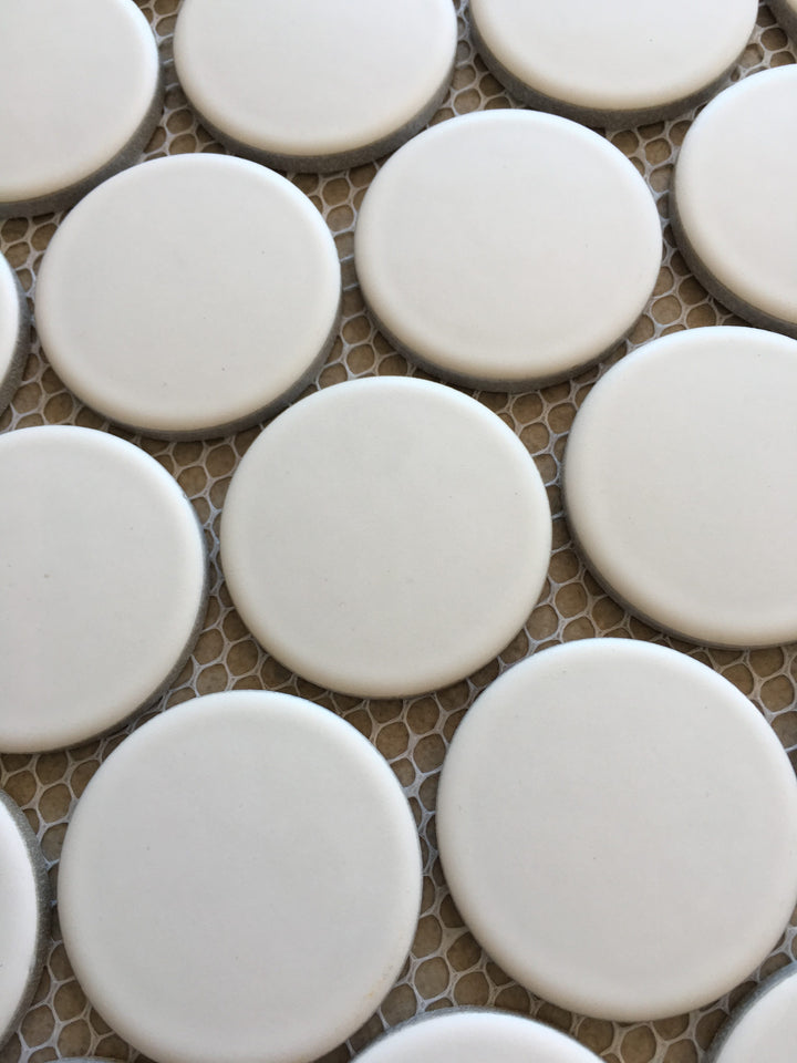 Penny Round Jumbo White Matt