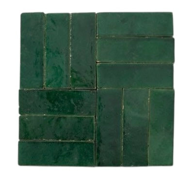 Moroccan Zellige Bejmat Verde 50x150mm