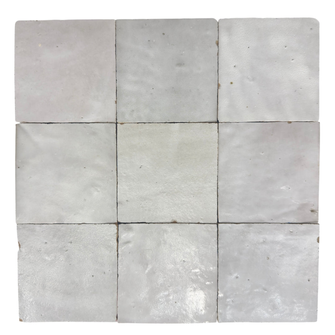 Moroccan Zellige Snow 100x100mm