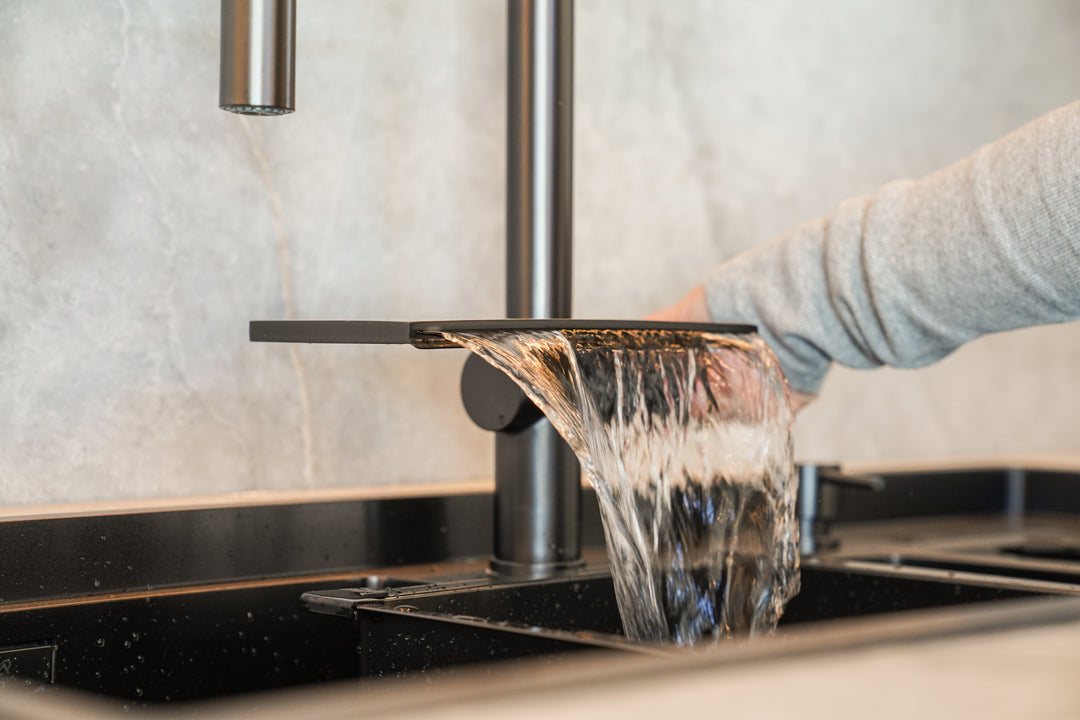 Alia Double Bowl Smart Sink Gunmetal Grey