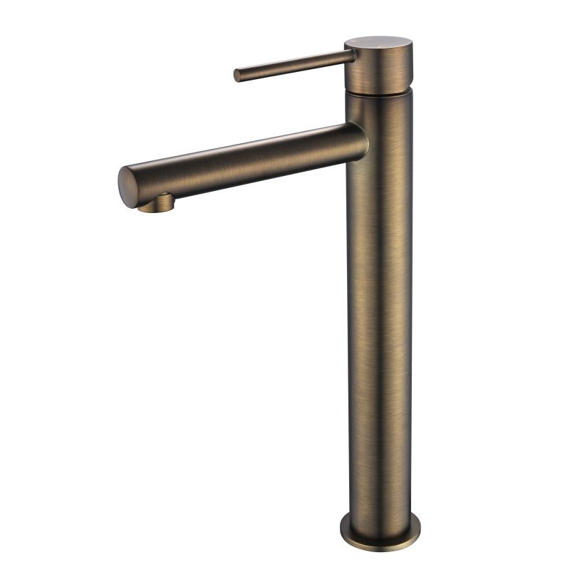 Bronze faucet on a white background