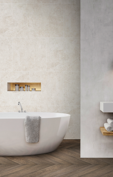 Arlo Series Marfil Stone Look Porcelain Tiles