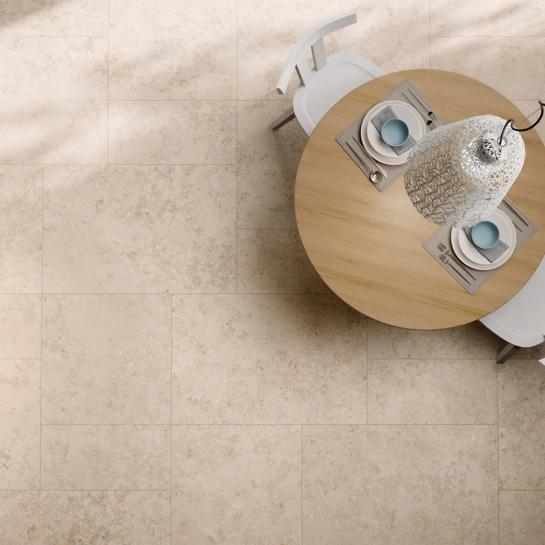 The Poetry Porcelain Limestone Tile Collection