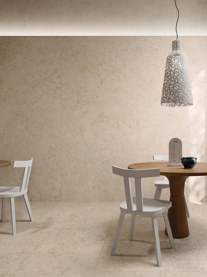 The Poetry Porcelain Limestone Tile Collection