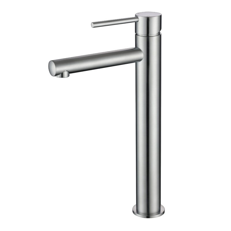 Black faucet on a white background.