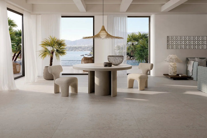 The Poetry Porcelain Limestone Tile Collection