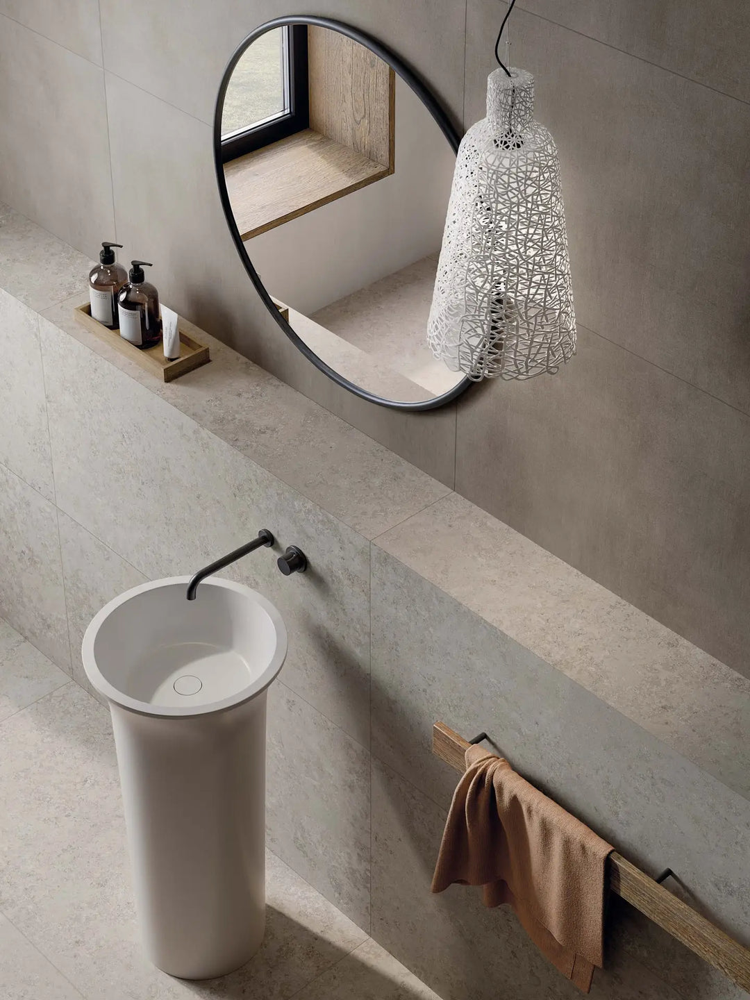 The Poetry Porcelain Limestone Tile Collection