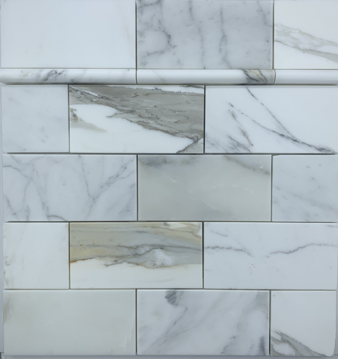 Calacatta Stone Subway Honed 150x75mm