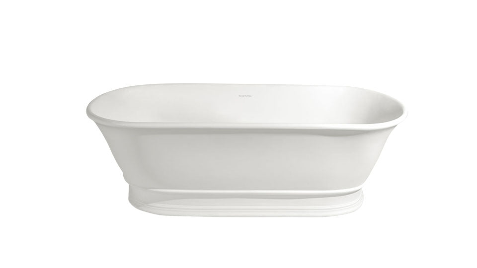 White ceramic bowl on a white background