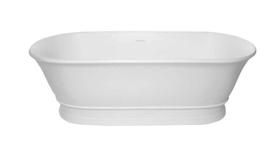 White ceramic bowl on a white background