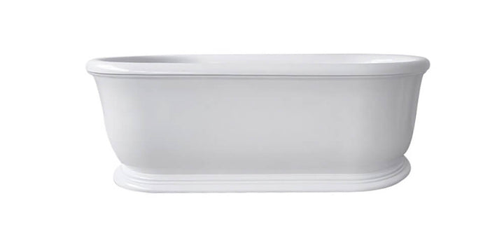 White freestanding bathtub on a white background