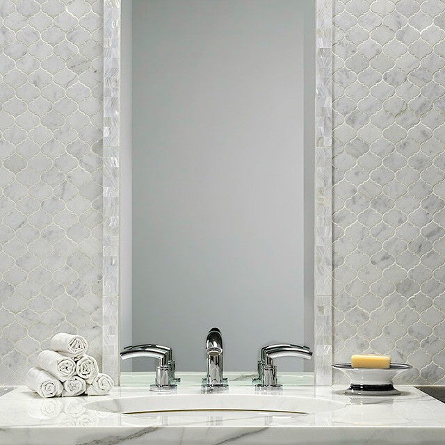 Carrara Arabesque Lantern Mosaic