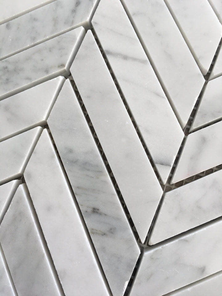 Carrara Chevron Mosaic
