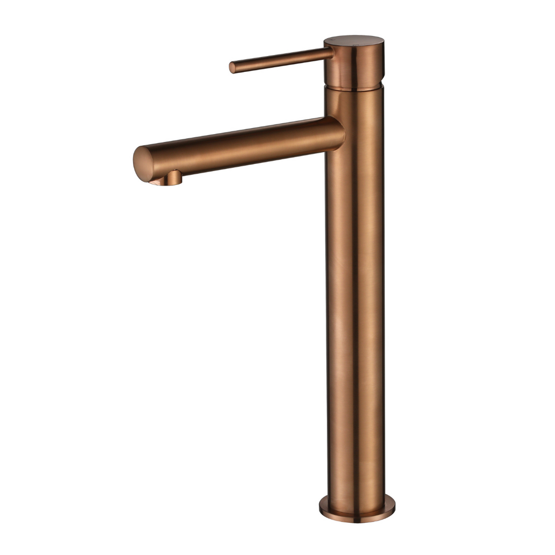 Bronze faucet on a white background
