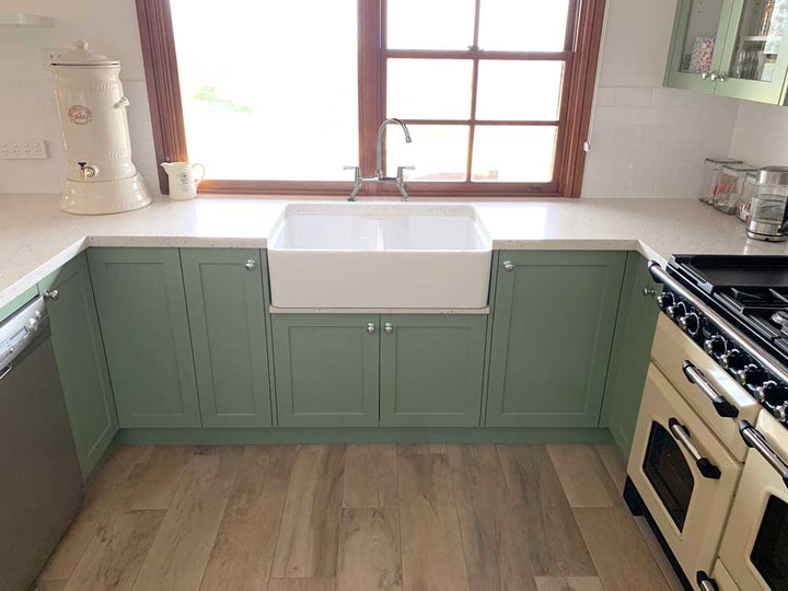 Turner Hastings Chester Double Flat Front Fine Fireclay Farmhouse Butler Sink Collection