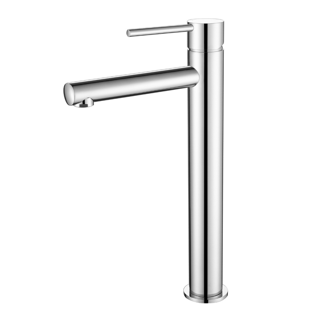 Black faucet on a white background