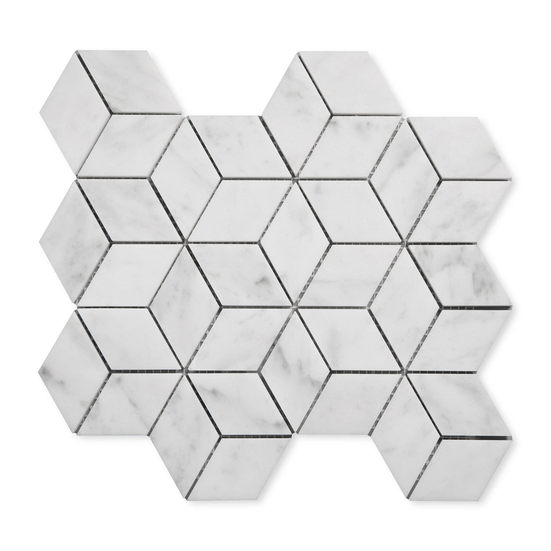 Carrara Honed Cube Mosaic