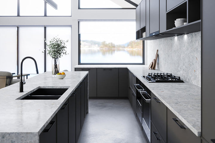 Turner Hastings Cuisine Double Inset/Undermount Fine Fireclay Sink Matte Black