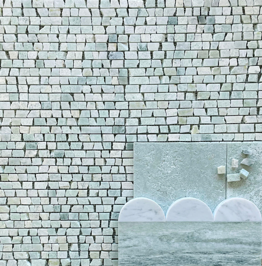 Domenico Ming Green Rustic Mosaic Honed