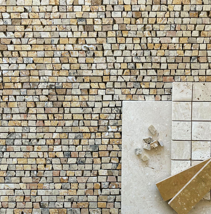 Domenico Travertine Rustic Mosaic Honed