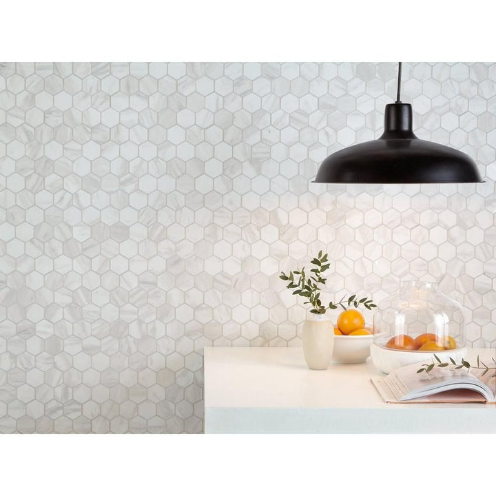 Greek Volakas Large Honed Hexagon Mosaic