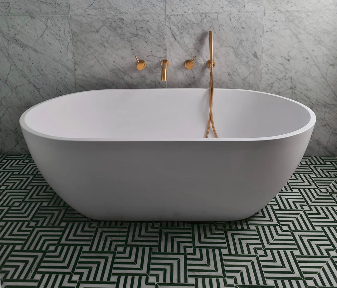 Chicago Indian Green with Carrara Mosaic