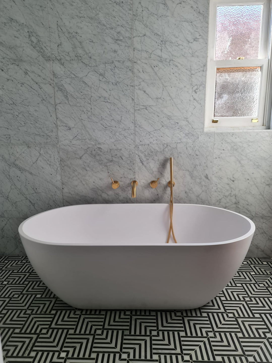 Chicago Indian Green with Carrara Mosaic