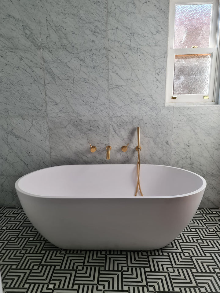 Chicago Indian Green with Carrara Mosaic