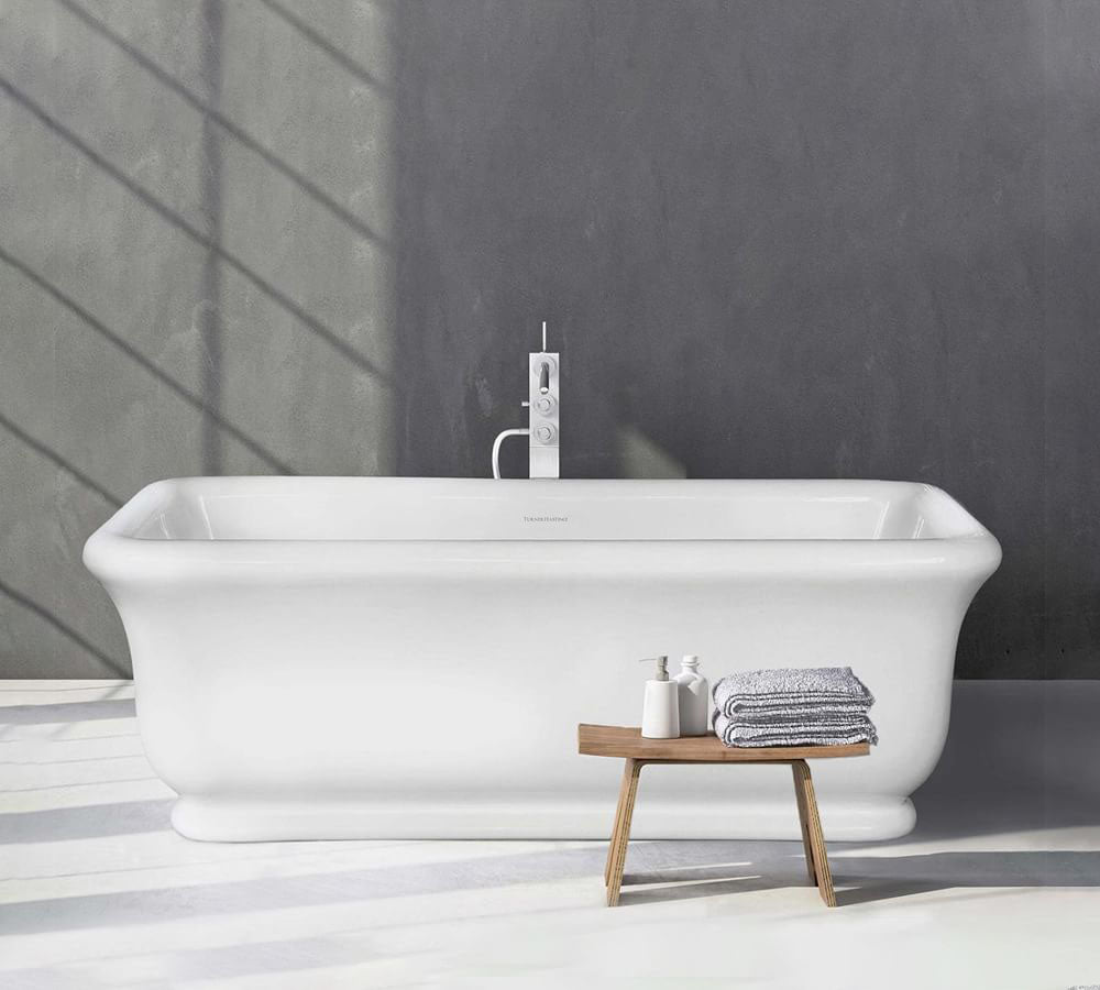 Turner Hastings Kirkham TitanCast Solid Surface Bath - Gloss White