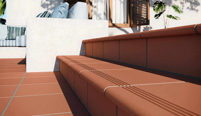 Leuca Spanish Terracotta Tile & Bullnose