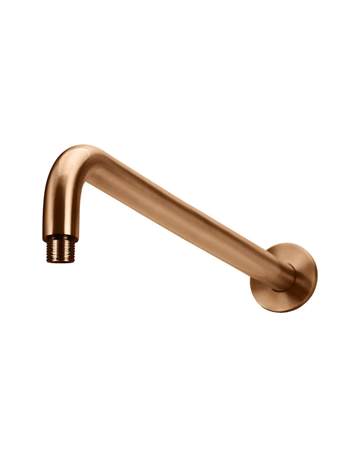 Meir Round Wall Shower Curved Arm 400mm