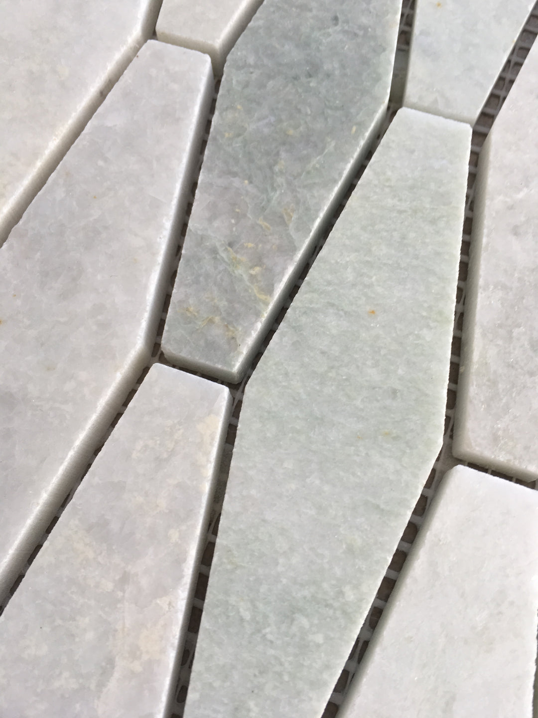 Ming Green Honed Long Hexagon Mosaic