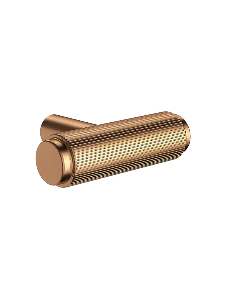 Meir Öppen T-Pull Cabinet Handle (Linear Knurled)
