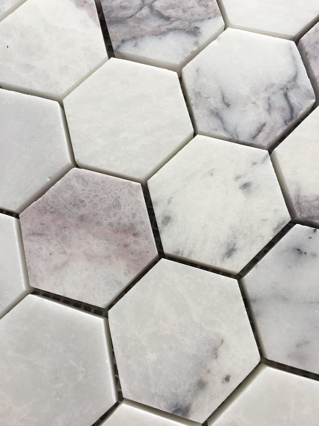 New York Large Honed Hexagon Mosaic