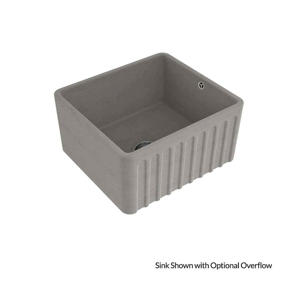 Turner Hastings Novi Fine Fireclay Concrete Look Farmhouse Butler Sink