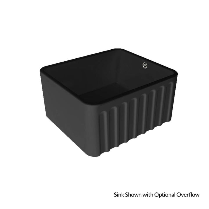 Turner Hastings Novi Fine Fireclay Matte Black Farmhouse Butler Sink