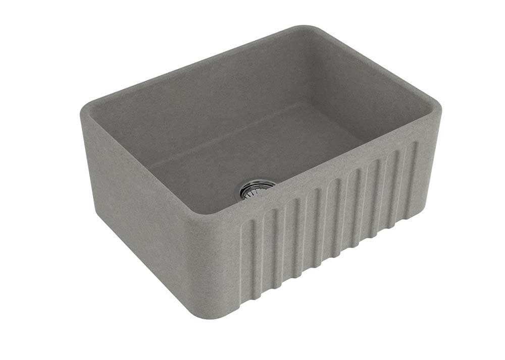 Novi Fine Fireclay Concrete Look Farmhouse Butler Sink