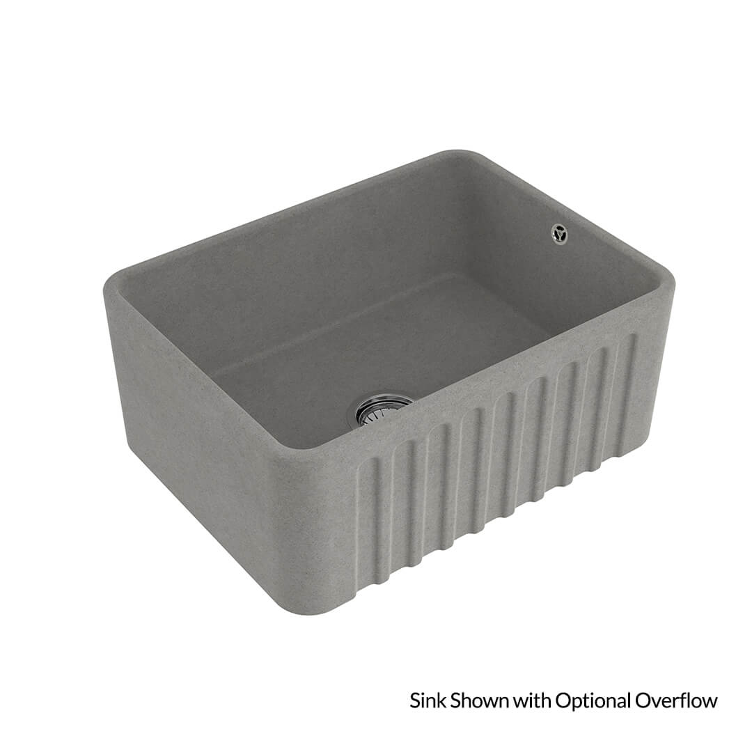Novi Fine Fireclay Concrete Look Farmhouse Butler Sink