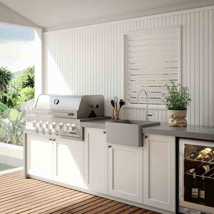Novi Fine Fireclay Concrete Look Farmhouse Butler Sink