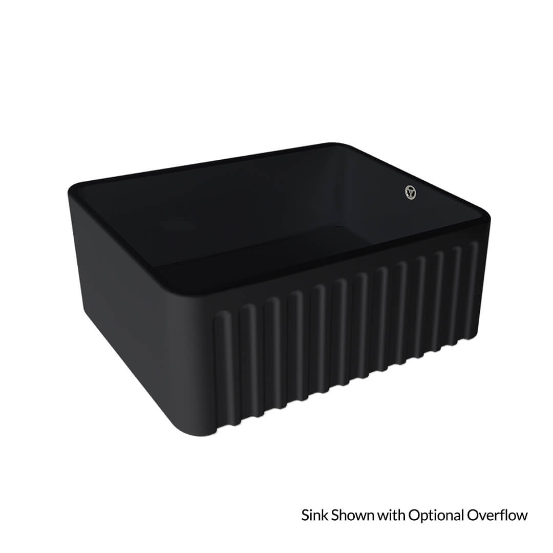 Turner Hastings Novi Fine Fireclay Matte Black Farmhouse Butler Sink
