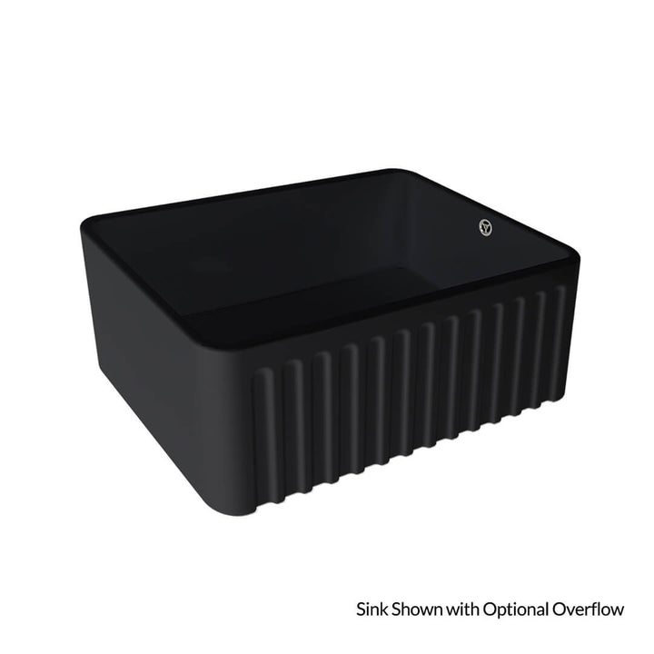 Turner Hastings Novi Fine Fireclay Matte Black Farmhouse Butler Sink