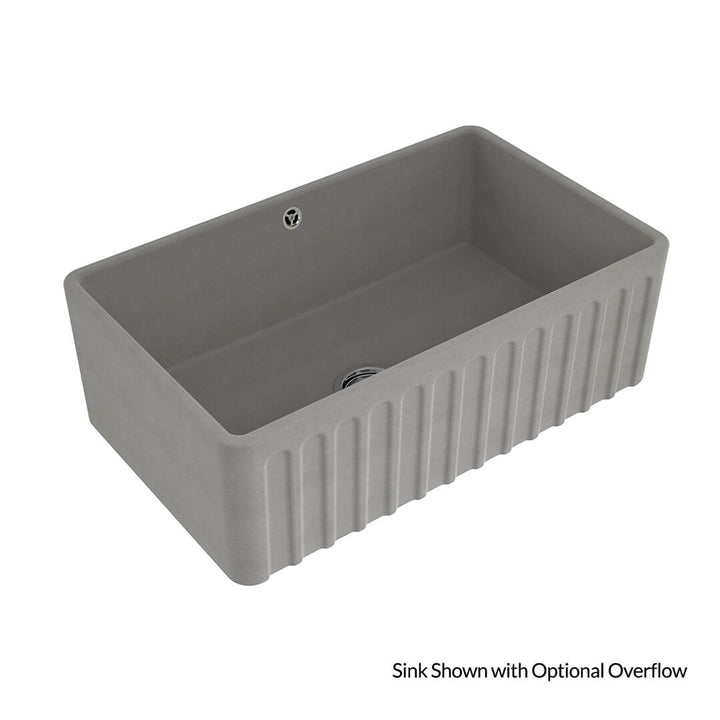 Turner Hastings Novi Fine Fireclay Concrete Look Farmhouse Butler Sink