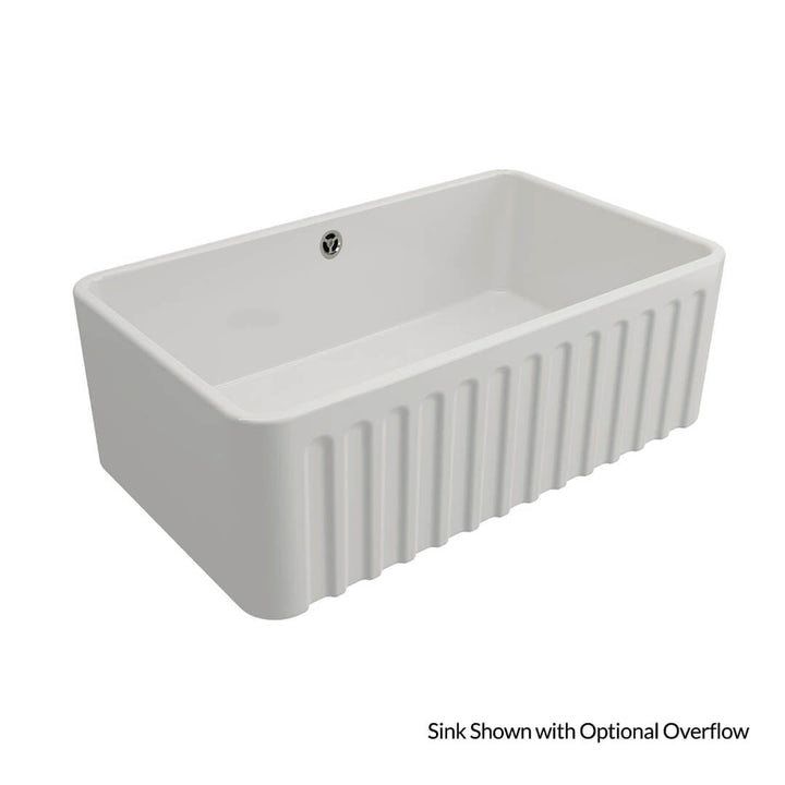 Turner Hastings Novi Fine Fireclay Gloss White Farmhouse Butler Sink