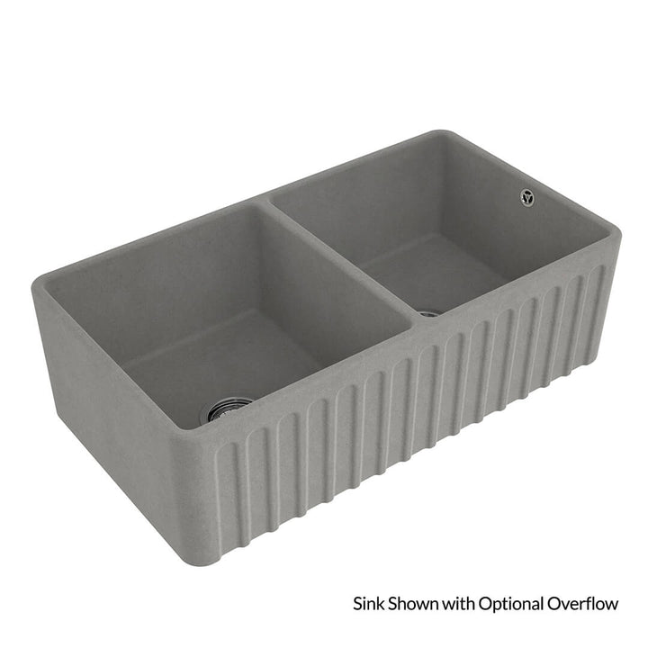 Turner Hastings Novi Fine Fireclay Concrete Look Farmhouse Butler Sink