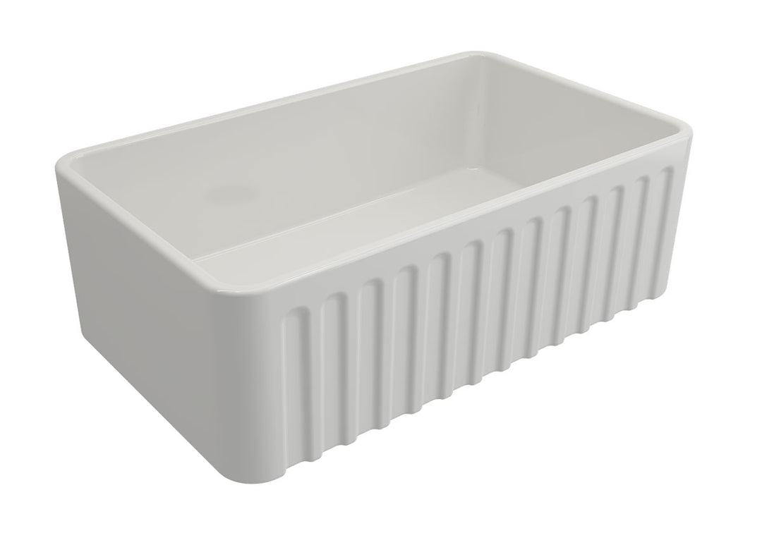 Turner Hastings Novi Fine Fireclay Matte White Farmhouse Butler Sink