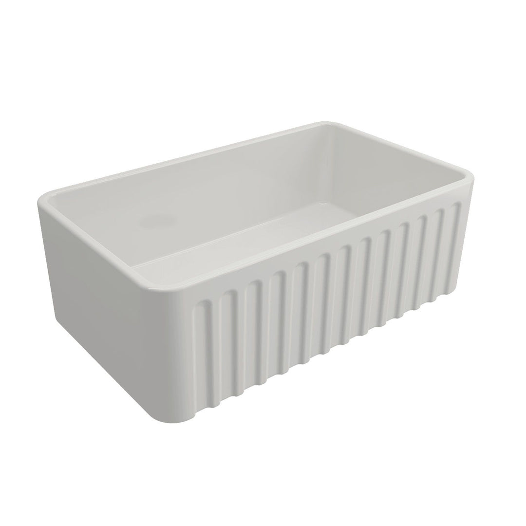 Turner Hastings Novi Fine Fireclay Gloss White Farmhouse Butler Sink
