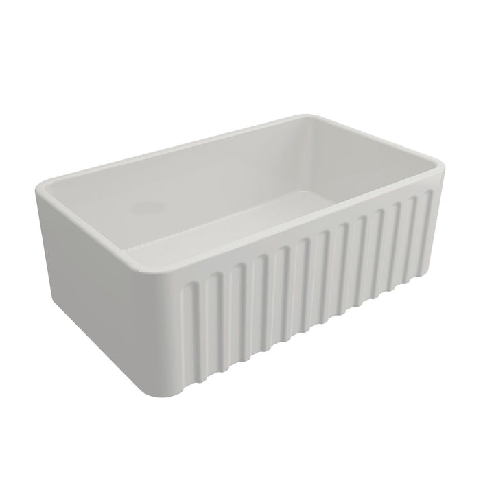 Turner Hastings Novi Fine Fireclay Gloss White Farmhouse Butler Sink