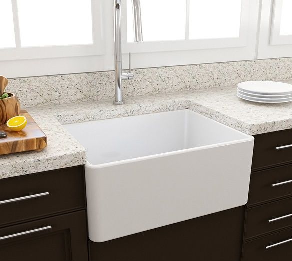 Turner Hastings Novi Fine Fireclay Gloss White Farmhouse Butler Sink