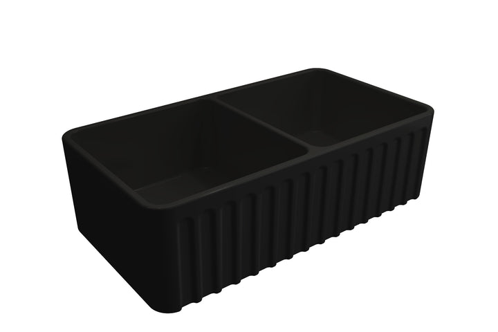 Turner Hastings Novi Fine Fireclay Matte Black Farmhouse Butler Sink