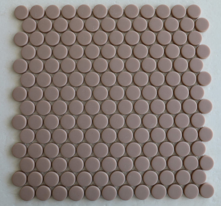 Sorbet Penny Round Glass Hazelnut